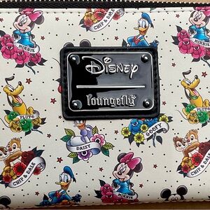 Loungefly Exclusive Mickey and Friends Tattoo Wallet Disney NEW/NEVER USED